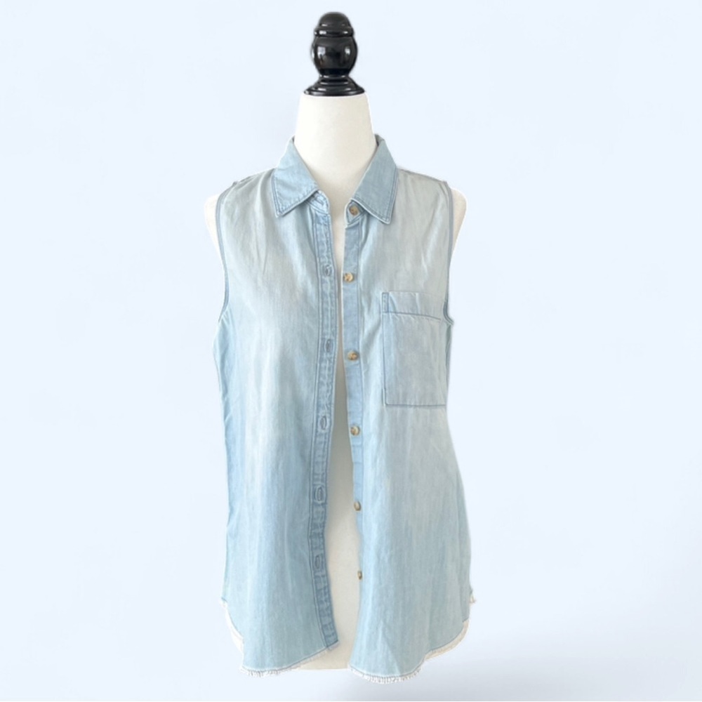 Abercrombie & Fitch Womens Denim Western Preppy Cowgirl Country Top Small